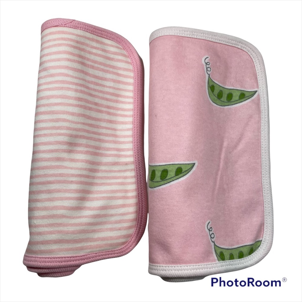 NWOT 2 Pack Sweet Pea Burp Cloth 16” x 9”